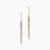 Boucles D'oreilles Pendantes Sahteene Or Jaune Diamant