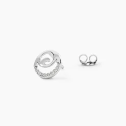 Boucles D'oreilles Pendantes Carole Argent Blanc Oxyde De Zirconium