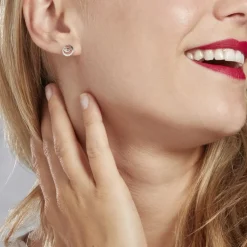 Boucles D'oreilles Pendantes Carole Argent Blanc Oxyde De Zirconium