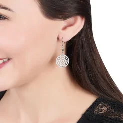 Boucles D'oreilles Pendantes Penelope Argent Blanc