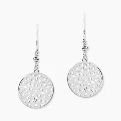 Boucles D'oreilles Pendantes Penelope Argent Blanc