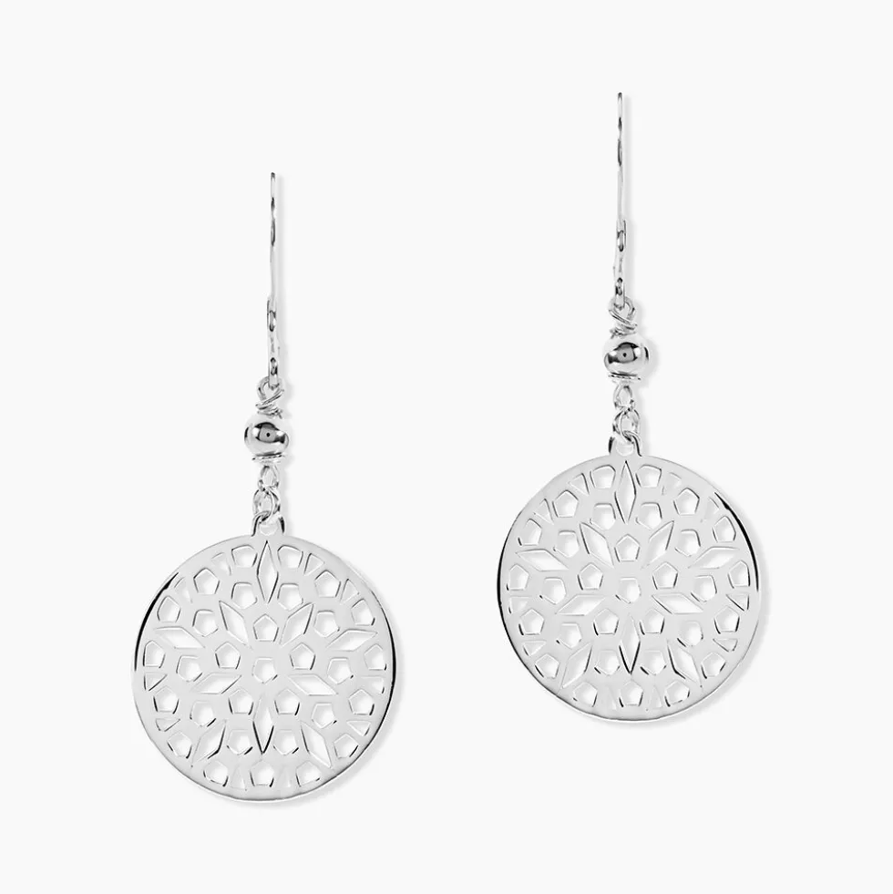 Boucles D'oreilles Pendantes Penelope Argent Blanc