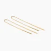 Boucles D'oreilles Pendantes Pura Or Jaune