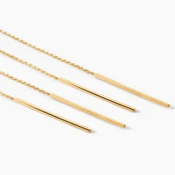 Boucles D'oreilles Pendantes Pura Or Jaune