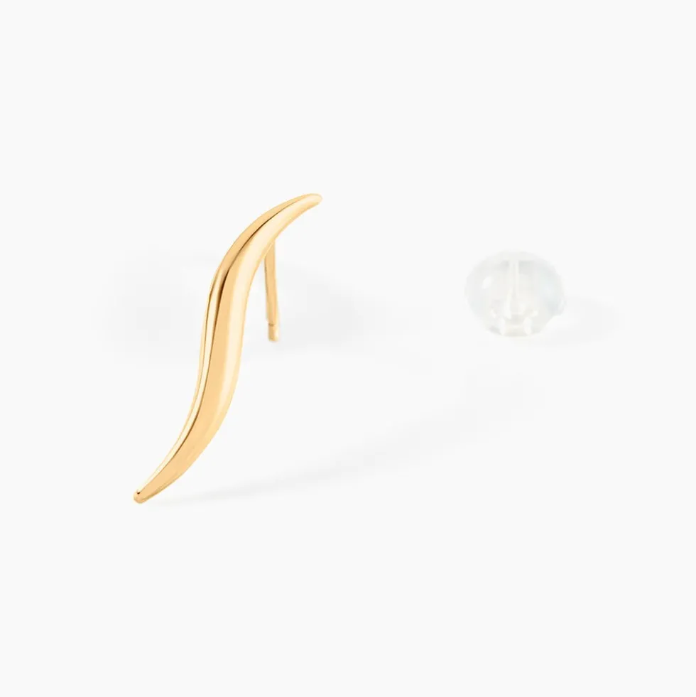 Boucles D'oreilles Pendantes Merone Vagues Or Jaune