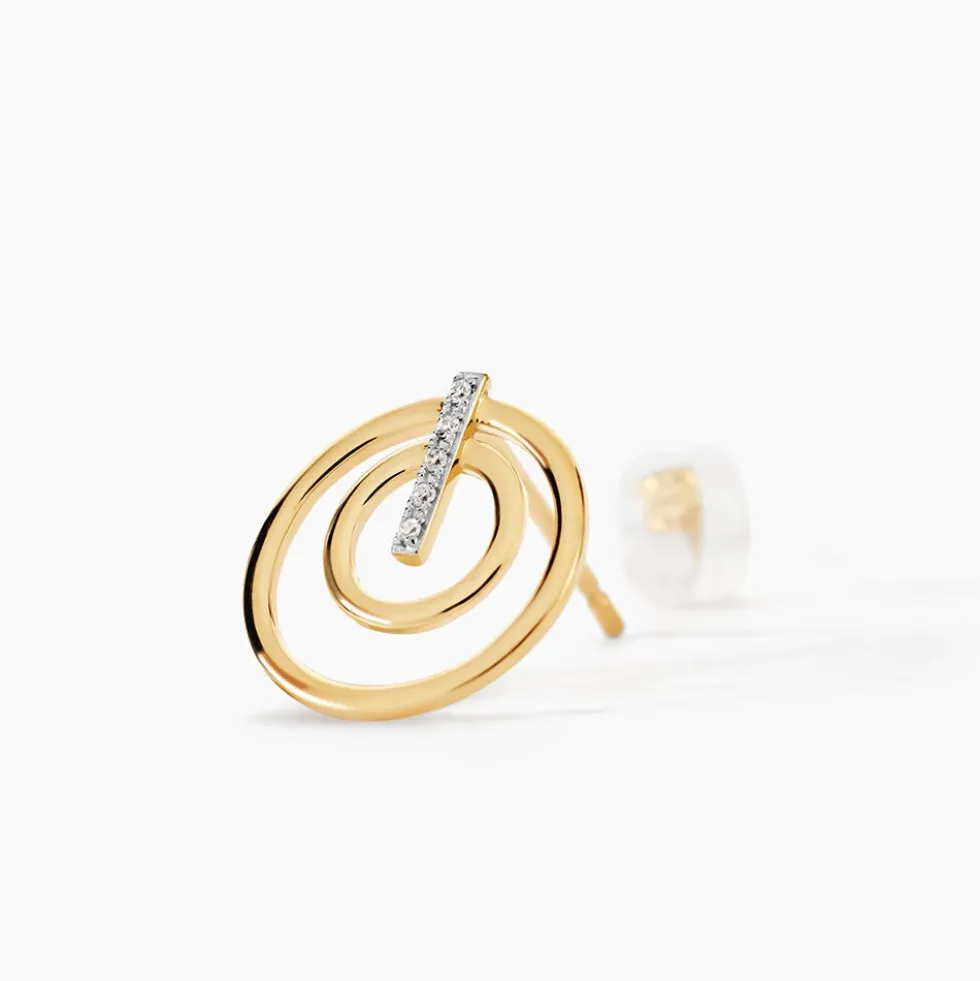 Boucles D'oreilles Pendantes Or Jaune Agafya Diamants