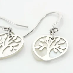 Boucles D'oreilles Pendantes Argent Blanc Vitto Nacres