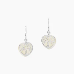 Boucles D'oreilles Pendantes Argent Blanc Vitto Nacres