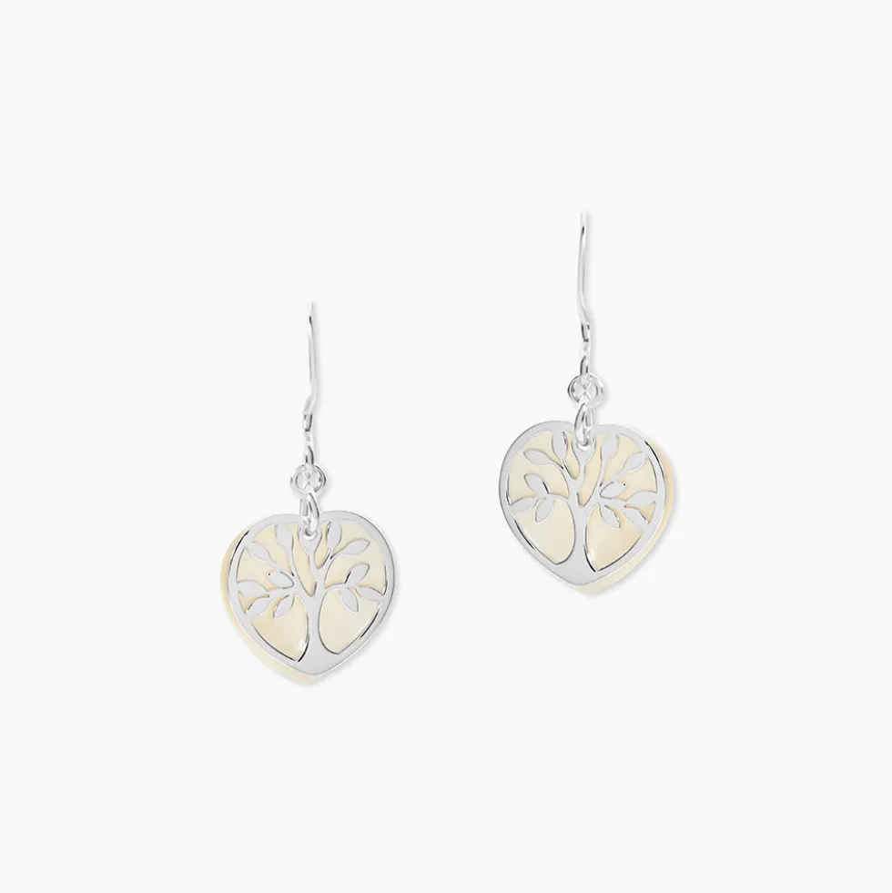 Boucles D'oreilles Pendantes Argent Blanc Vitto Nacres