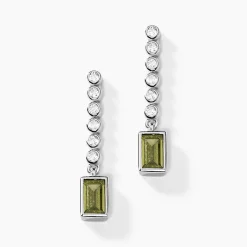 Boucles D'oreilles Pendantes Mayfair Shine Argent Blanc Oxyde