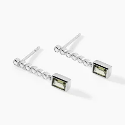 Boucles D'oreilles Pendantes Mayfair Shine Argent Blanc Oxyde
