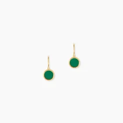 Boucles D'oreilles Pendantes Lucky Gems Or Jaune Malachite