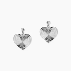 Boucles D'oreilles Pendantes Argent Blanc
