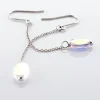 Boucles D'oreilles Pendantes Franz Argent Blanc Cristaux De Swarovski