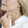 Boucles D'oreilles Pendantes Raia Argent Blanc