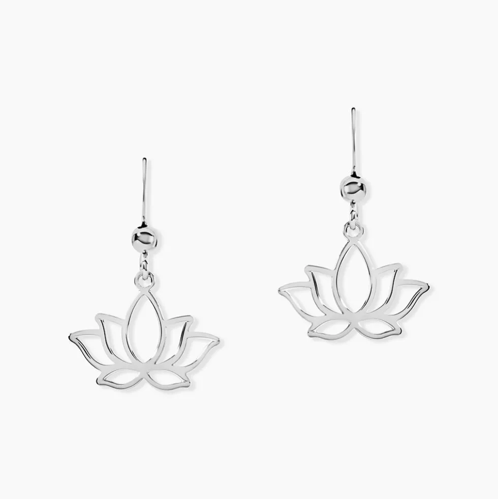 Boucles D'oreilles Pendantes Raia Argent Blanc