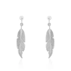 Boucles D'oreilles Pendantes Argent Blanc Irene