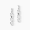 Boucles D'oreilles Pendantes Jolanda Argent Blanc
