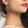 Boucles D'oreilles Pendantes Katy Argent Blanc