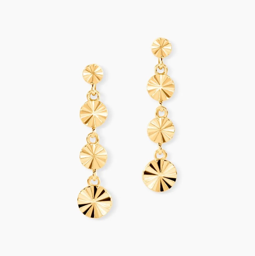 Boucles D'Oreilles Pendantes Evert Or Jaune