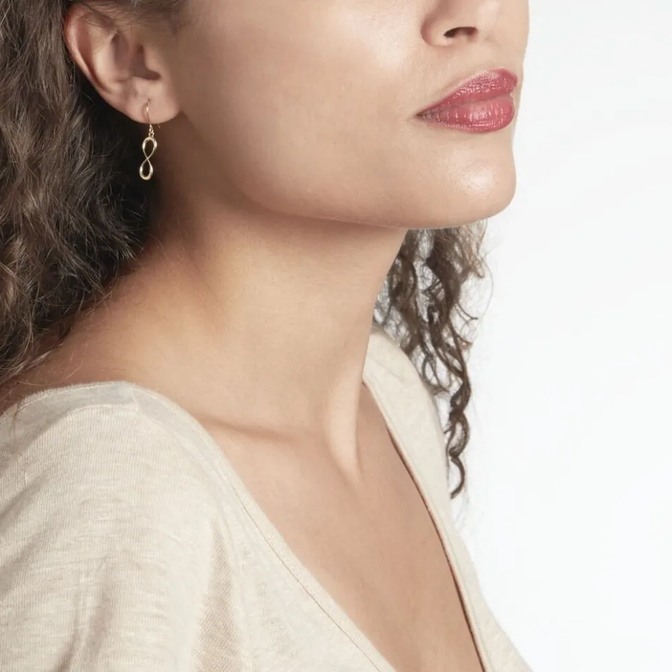 Boucles D'oreilles Pendantes Spya Infini Or Jaune