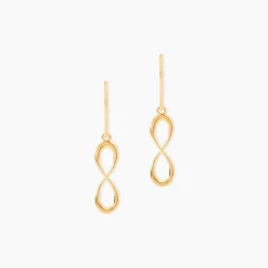 Boucles D'oreilles Pendantes Spya Infini Or Jaune