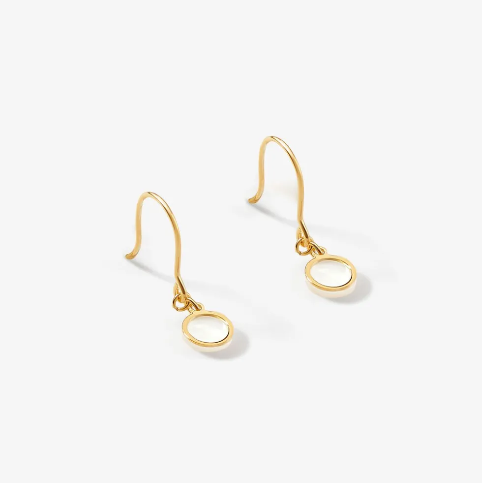 Boucles D'oreilles Pendantes Lucky Gems Or Jaune Nacre