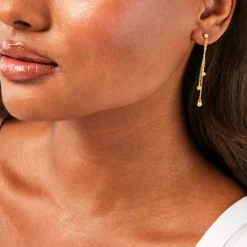 Boucles D'Oreilles Pendantes Brooks Or Jaune