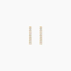 Boucles D'oreilles Pendantes Priscilla Or Jaune Oxyde De Zirconium