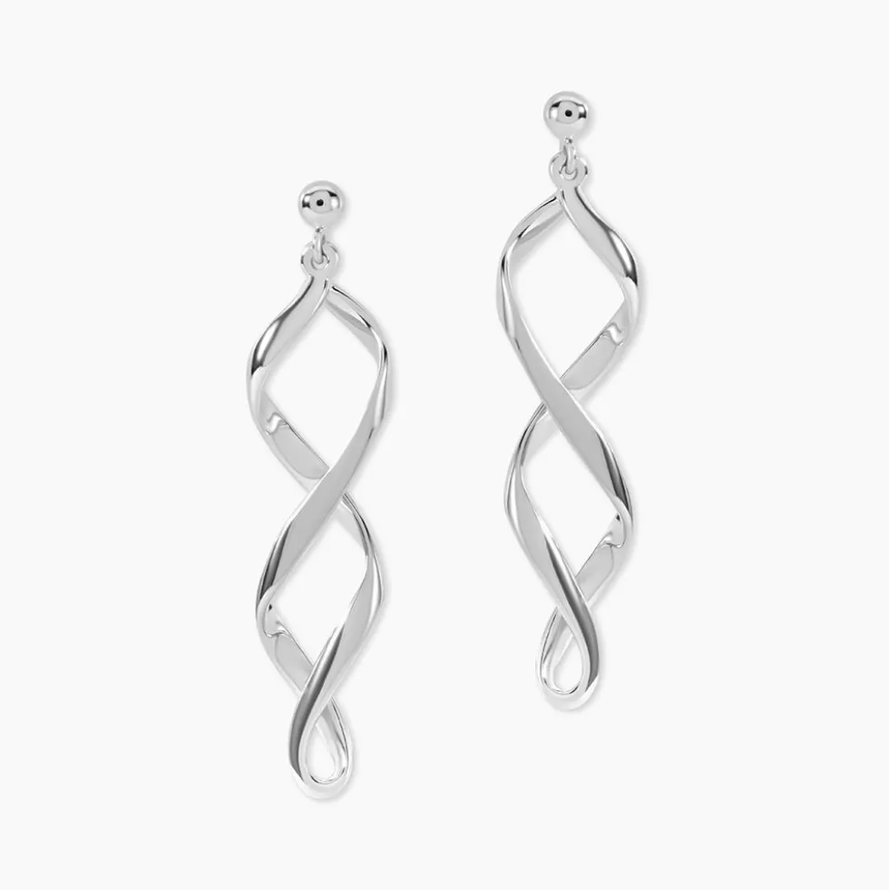 Boucles D'oreilles Pendantes Jolanda Argent Blanc