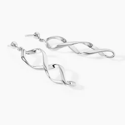 Boucles D'oreilles Pendantes Jolanda Argent Blanc