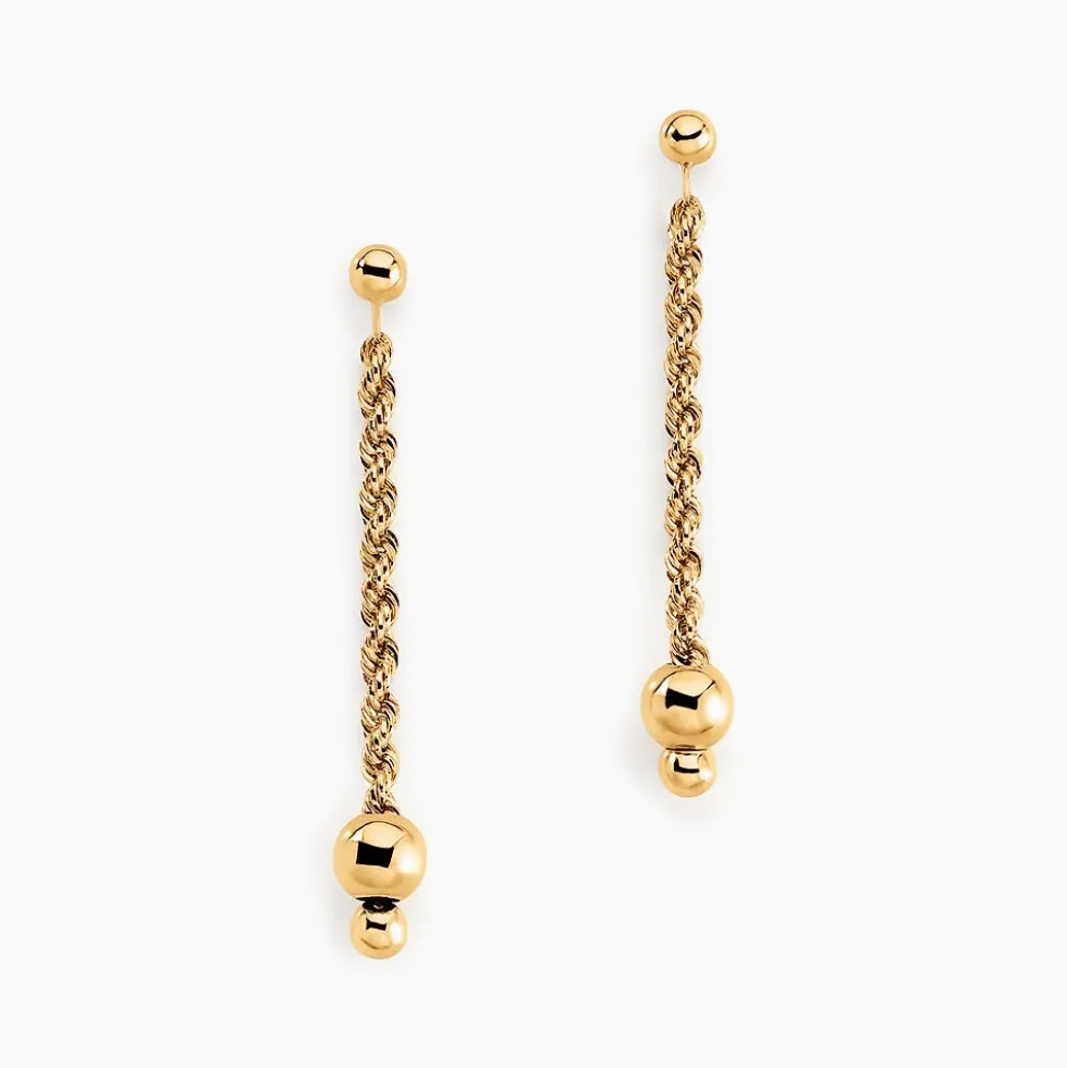 Boucles D'oreilles Pendantes Cordelia Or Jaune
