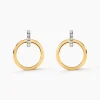 Boucles D'oreilles Pendantes Or Jaune Melissande Diamants