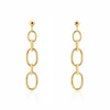 Boucles D'oreilles Pendantes Lina Acier Doré