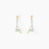 Boucles D'oreilles Pendantes Madli Or Bicolore Topaze