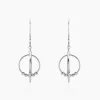 Boucles D'oreilles Pendantes Siara Argent Blanc