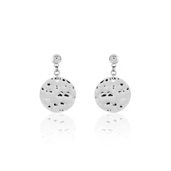 Boucles D'oreilles Pendantes Ines Acier Blanc