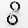 Boucles D'oreilles Pendantes Bertillianne Argent Céramique Et Oxyde
