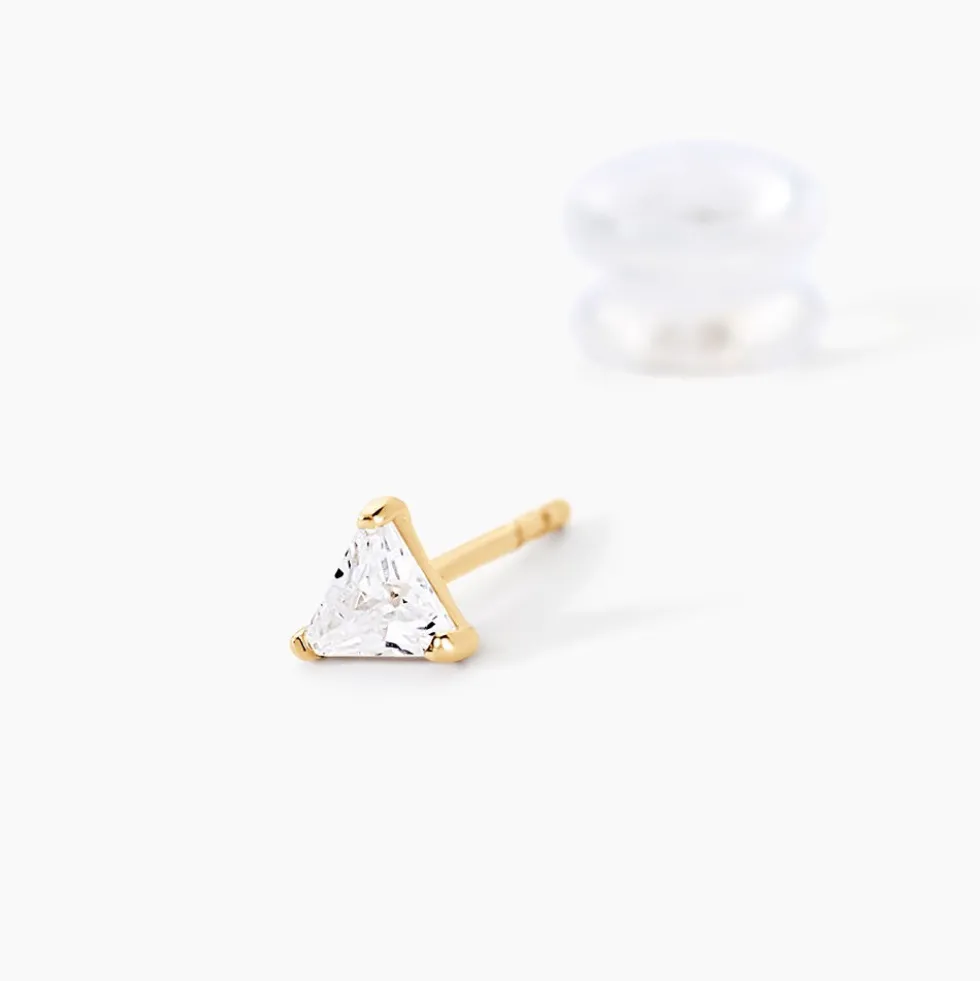 Boucles D'oreilles Puces Achilee Or Jaune Oxyde