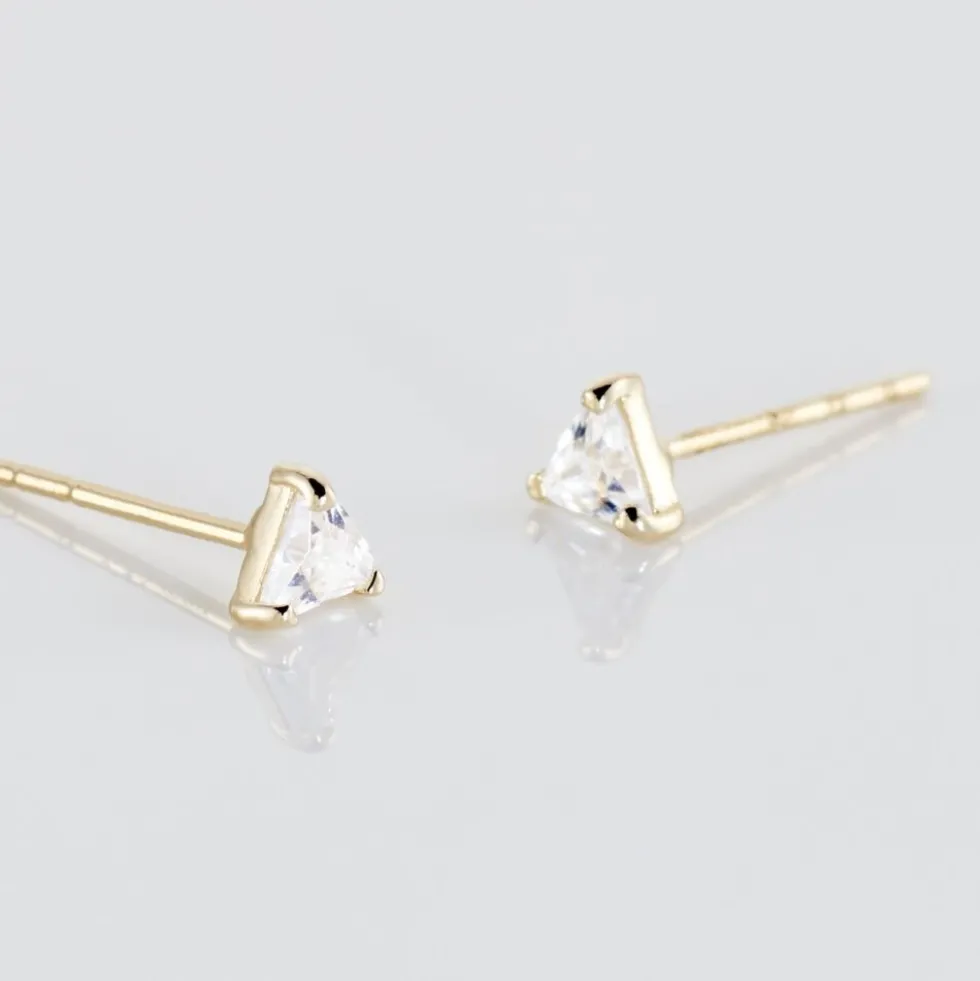 Boucles D'oreilles Puces Achilee Or Jaune Oxyde