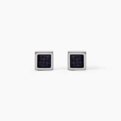 Boucles D'oreilles Puces Acier Bicolore