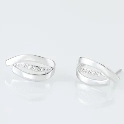 Boucles D'oreilles Puces Aelis Or Blanc Diamant