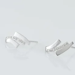 Boucles D'oreilles Puces Ainhoa Or Blanc Diamant