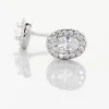 Boucles D'oreilles Puces Albertina Argent Blanc Oxyde De Zirconium