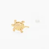 Boucles D'oreilles Puces Almahae Tortue Or Jaune
