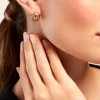 Boucles D'oreilles Puces Almeria Acier Jaune
