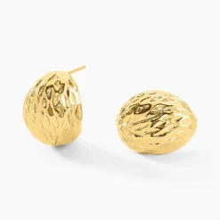 Boucles D'oreilles Puces Almeria Acier Jaune