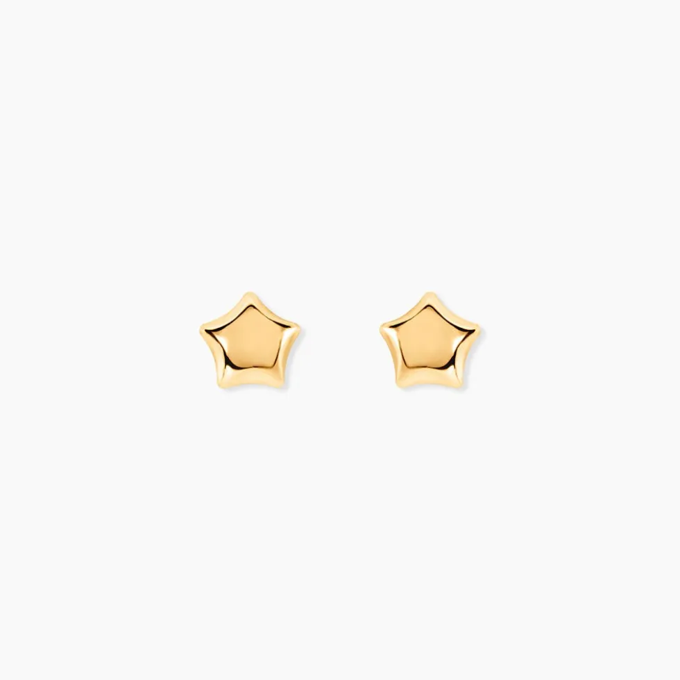 Boucles D'oreilles Puces Alphonsine Etoile Or Jaune