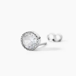 Boucles D'oreilles Puces Anaissa Argent Blanc Oxyde De Zirconium