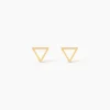 Boucles D'oreilles Puces Anne-berengere Triangle Or Jaune